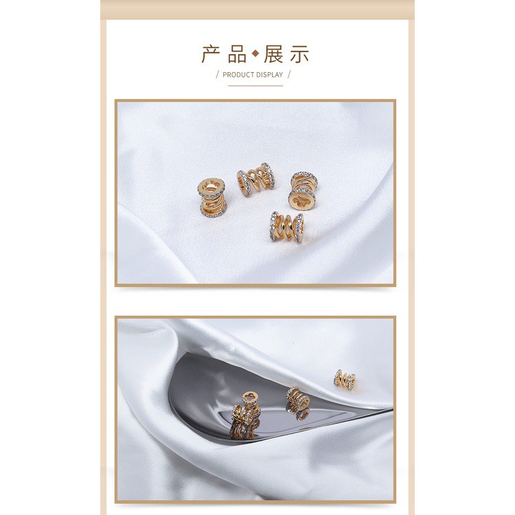 Hạt Xỏ Vòng Eo Bằng Đồng Thau Mạ Vàng 18K Phụ Kiện Làm Trang Sức Thủ Công