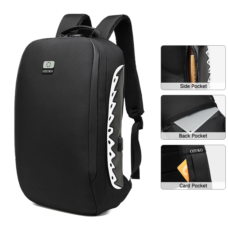 Balo Ozuko 9282 chống trộm không thấm nước thời trang cho nam