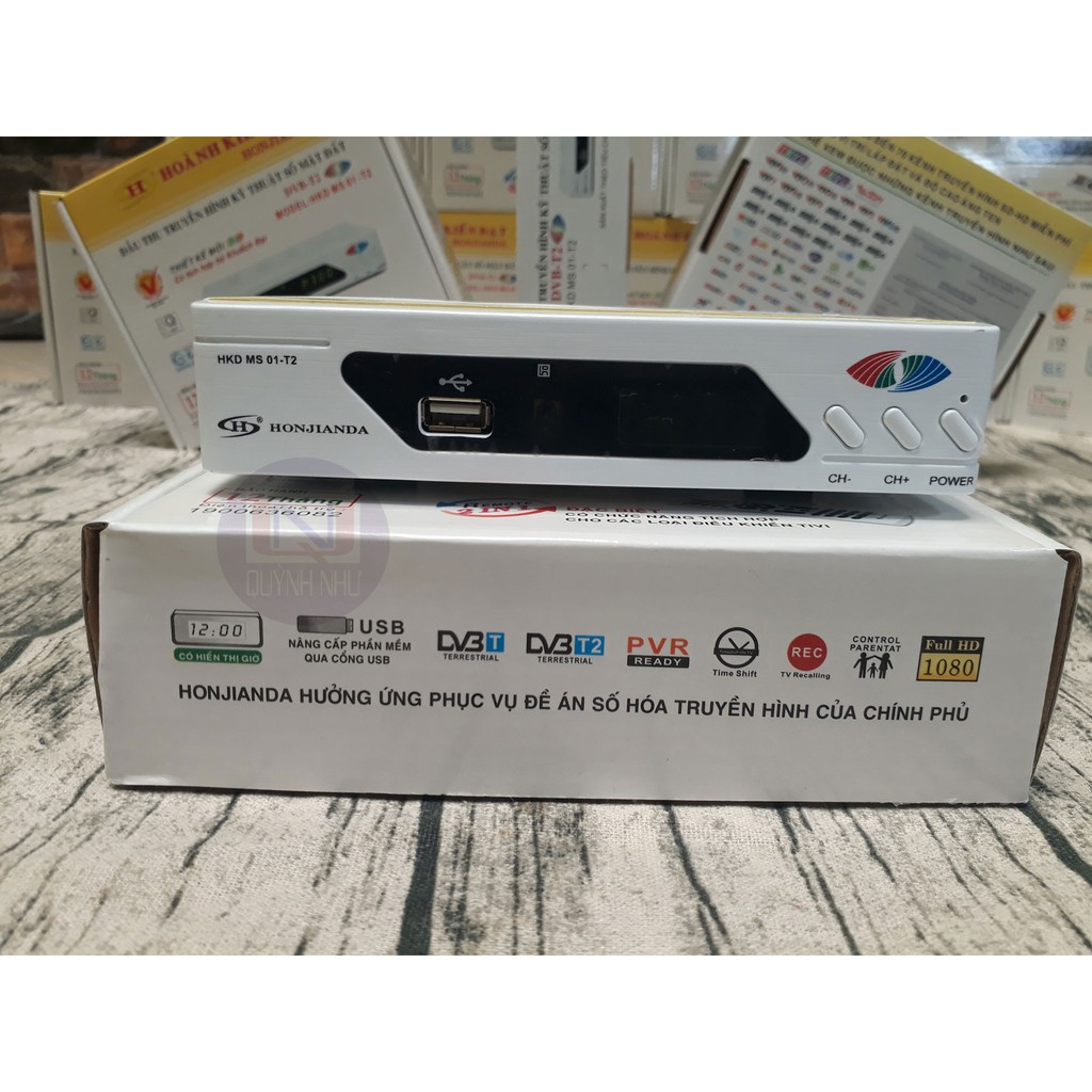 TRỌN BỘ ĐẦU THU DVB T2 (HKD MS 01-T2) + ANTEN KHẾCH ĐẠI + CÁP ĐỒNG TRỤC ĐÚC SẴN ĐẦU JACK KẾT NỐI DÀI 15M