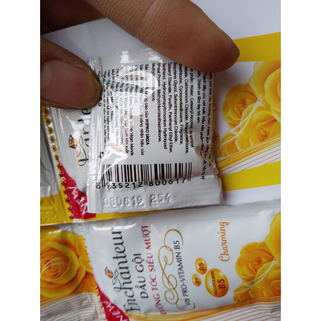 set 5 gói gội + 5 Gói xả enchanter siêu mượt