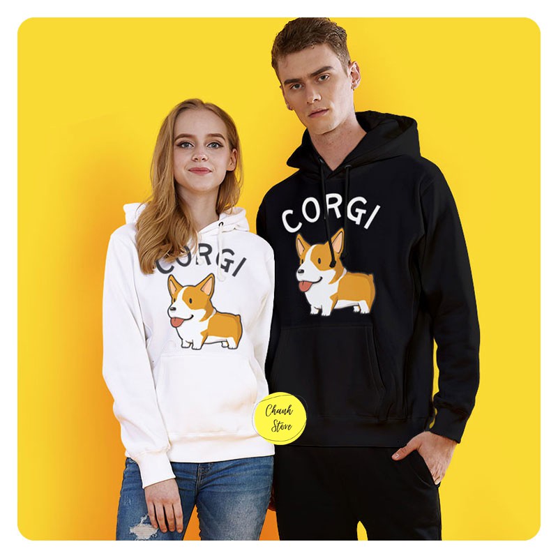 Áo Hoodie Unisex Corgi