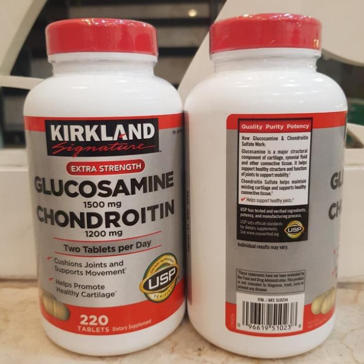 Viên Uống Bổ Xương Khớp Glucosamine 1500mg & Chondroitin 1200mg 220 viên - Glucosamin Kirkland [Date mới]