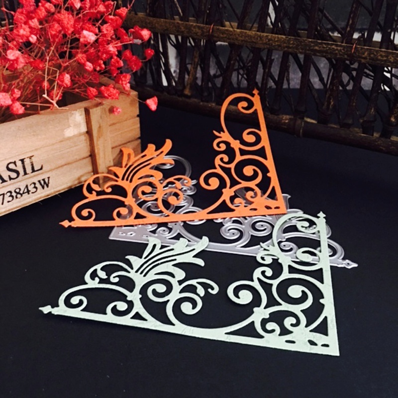 Khuôn Cắt Giấy Kim Loại Hình Khung Hoa Xinh Xắn Thẻ