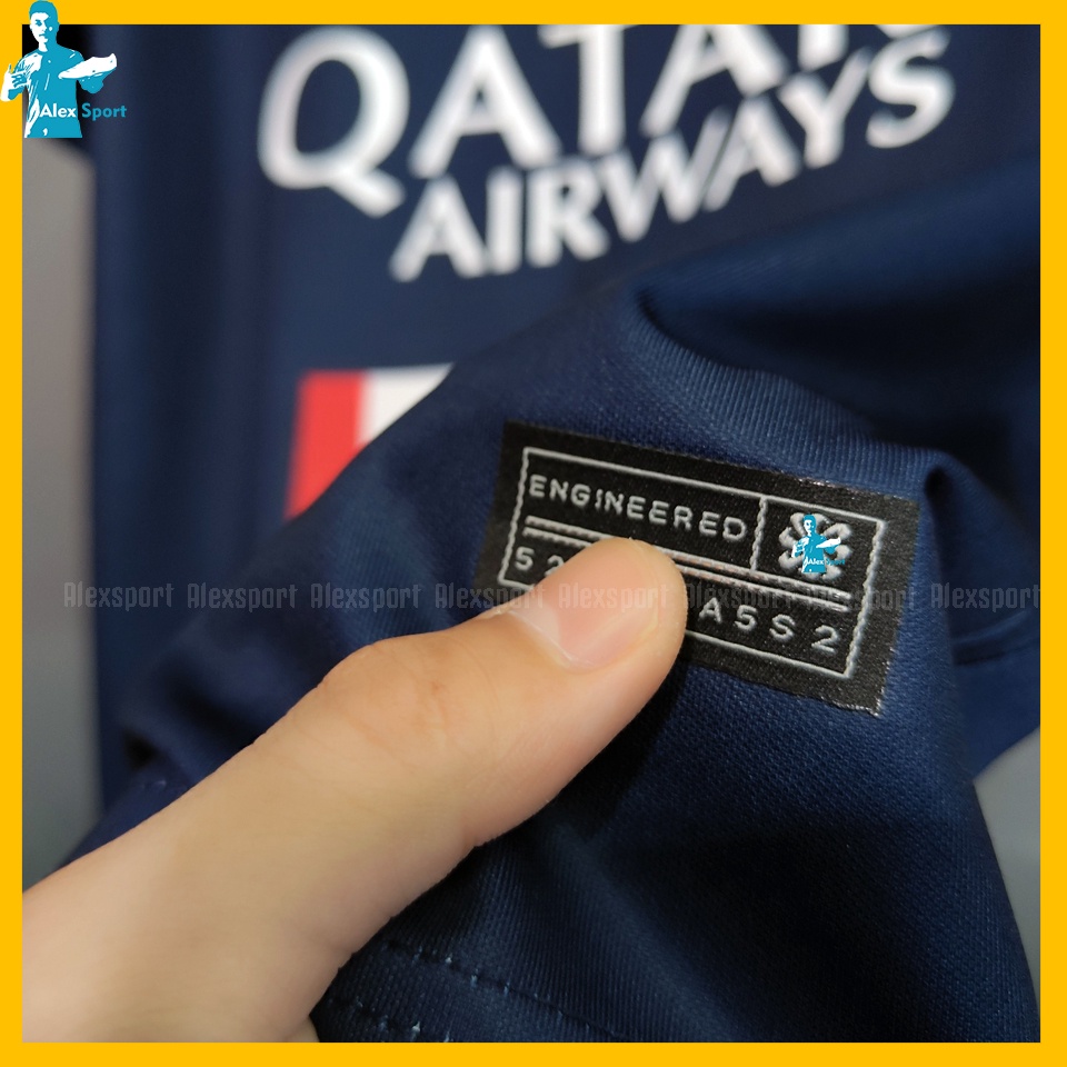LOGO THÊU Bộ Quần Áo Bóng Đá CLB PSG Sân Nhà 22-23 Màu Tím Than BẢN ĐẸP - Alex Sport