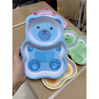 Bát bột gấu 2 ngăn cho bé (bát ăn dặm)