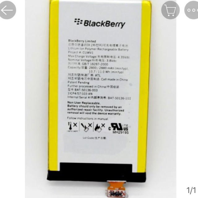 Pin xịn máy Blackbery Z30