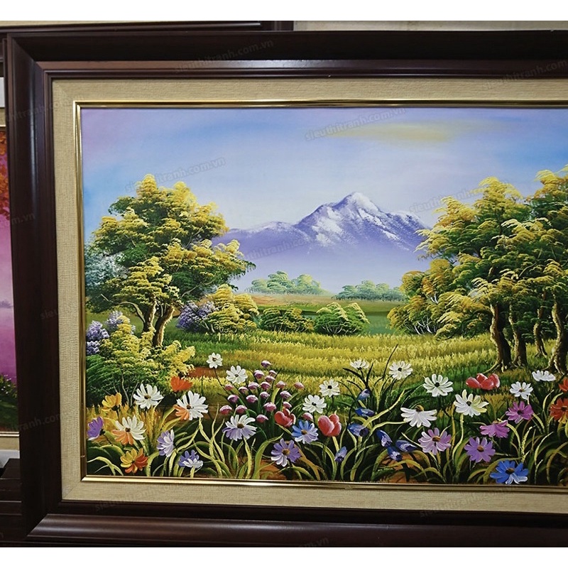 Tranh sơn dầu vẽ tay - tranh lhong cảnh kt 40x60cm