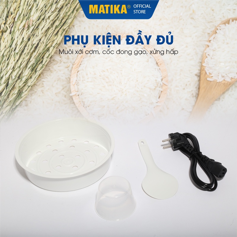 Nồi Cơm Điện Mini MATIKA 1.2L MTK-RC12