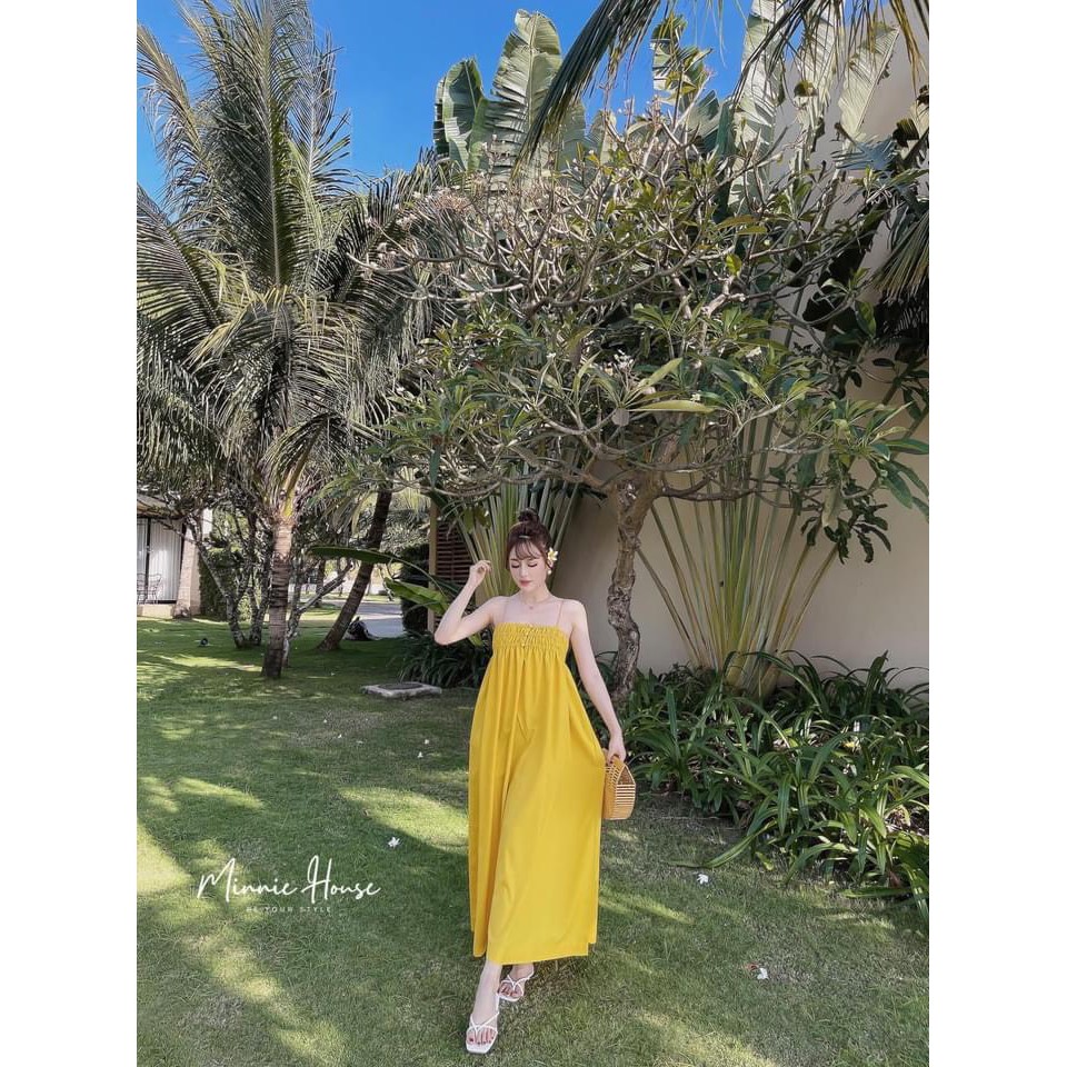 Đầm Maxi 2 Dây Chun Ngực Dáng Dài | BigBuy360 - bigbuy360.vn
