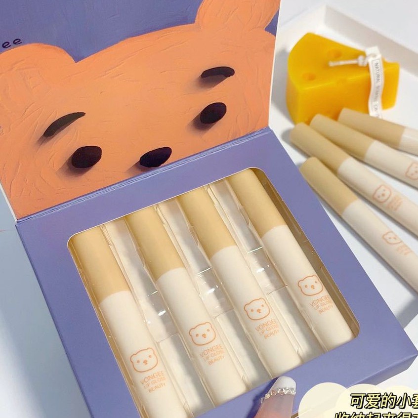 Hộp 4 cây son Vongee gấu vàng (1502) | BigBuy360 - bigbuy360.vn