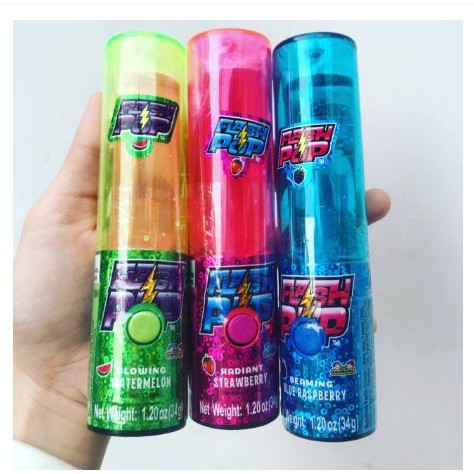 [Hàng Sẵn] Kẹo Son môi Flash Pop ( có đèn phát sáng ) loại to 34g - Mỹ