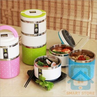 Hộp cơm giữ nhiệt 3 tầng inox - Sevenmart