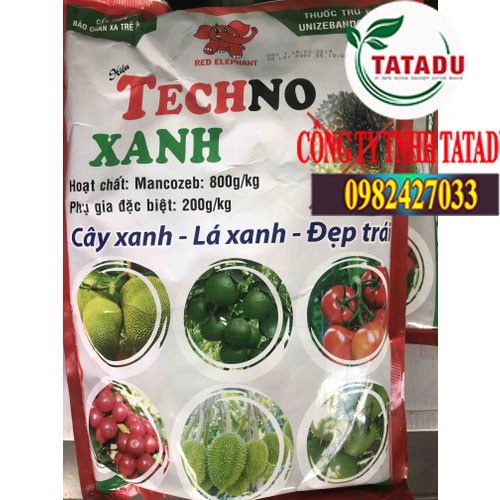 TECHNO MANCOZEB BỘT XANH ĐẶC TRỊ SƯƠNG MAI THÁN THƯ NỨT THÂN SÌ MỦ 1kg - TECHNO MANCOZEB