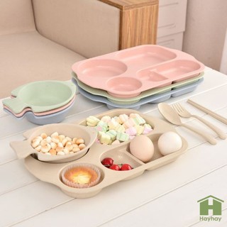 Bộ đựng đồ ăn 5 món cho bé bằng nhựa lúa mạch