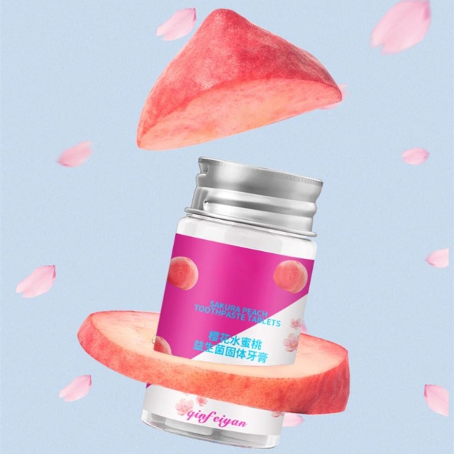 Viên nhai thơm miệng Probiotic làm sạch răng miệng hương vị trái cây kem đánh răng dạng rắn dùng gia đình và du lịch