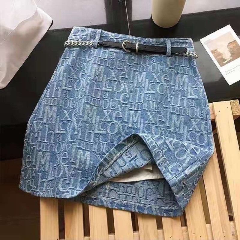 Chân Váy bò kèm đai, chân váy Jeans Chữ A Lưng Cao Phong Cách Hàn Quốc Thời Trang Xuân Hè 2021 Cho Nữ | BigBuy360 - bigbuy360.vn