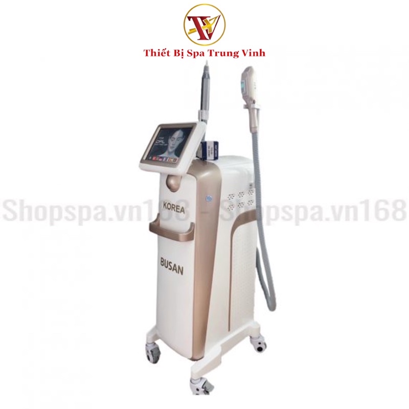 Máy triệt lông xoá xăm 2in1 laser busan - điều chỉnh potsize như trục khuuỷ