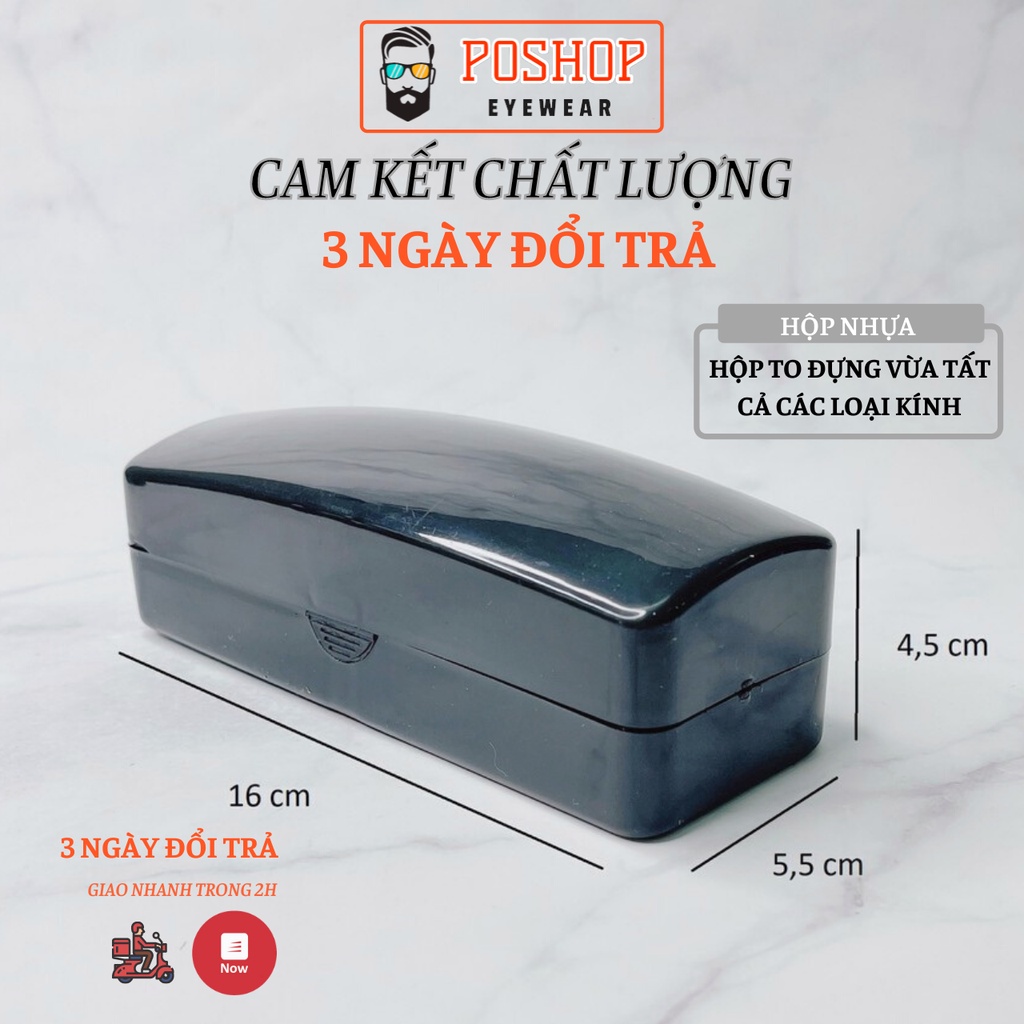 Hộp nhựa đựng kính mắt mát Poshop chống trầy xước va đập - Giao Màu ngẫu nhiên