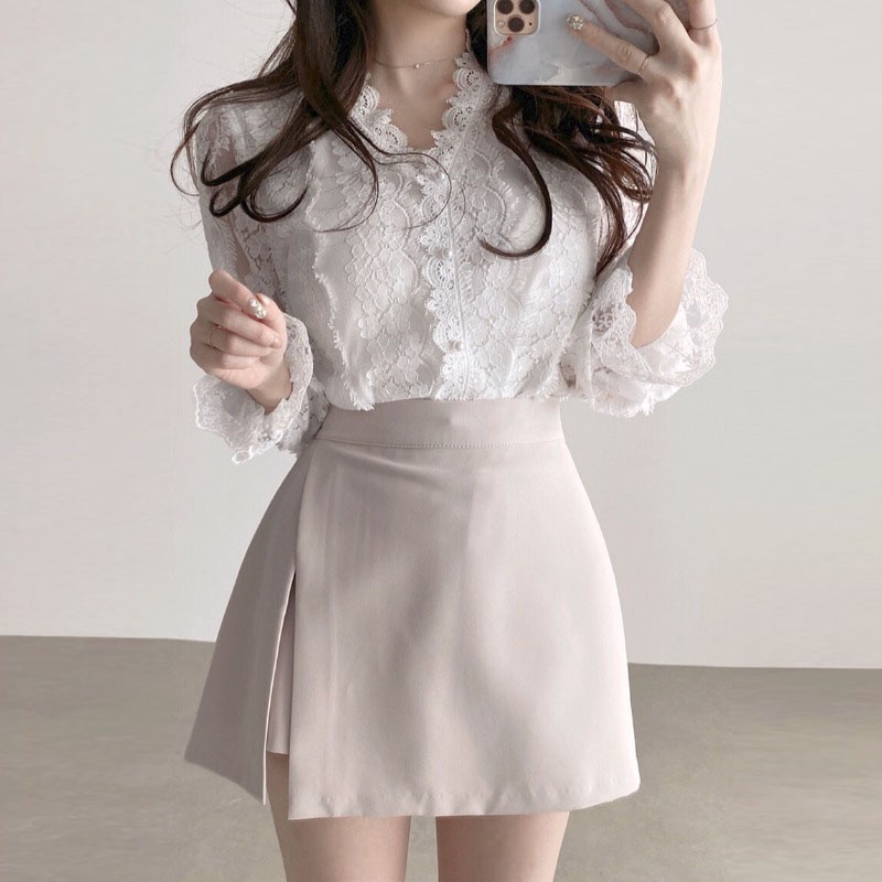 Sơ mi phối ren - Tikbook Store - Order