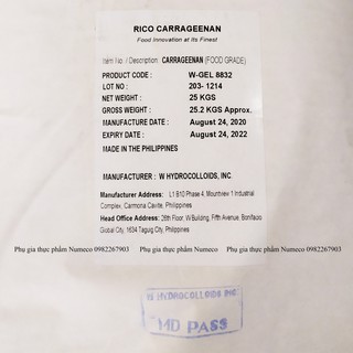 Bột thạch giòn dai Carrageenan nguyên chất (E407)