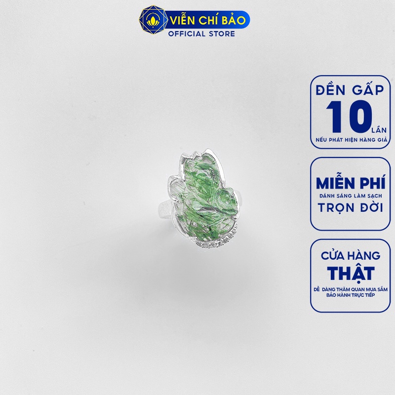 Nhẫn bạc nữ Hồ Ly tóc xanh hỗ trợ tình duyên chất liệu bạc 925 thời trang phụ kiện trang sức nữ Viễn Chí Bảo N600049