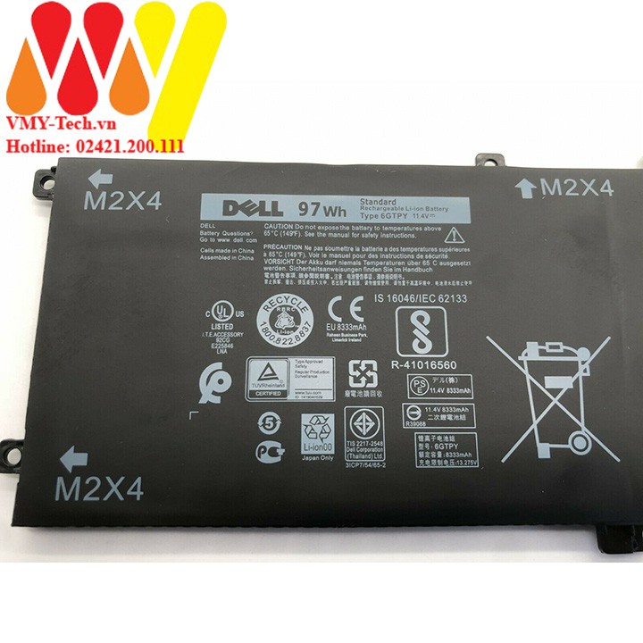 [Mã ELMS5 giảm 7% đơn 300k] Pin Laptop DELL Precision 5510 M5520 M5530 XPS15 9550 9560 9570 RRCGW M7R96 62MJV 4GVGH p54g