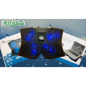 Đế tản nhiệt Cooling Pad S400 (4 FAN LỚN) LED- Làm mát cực nhanh, hệ thống quạt siêu mát