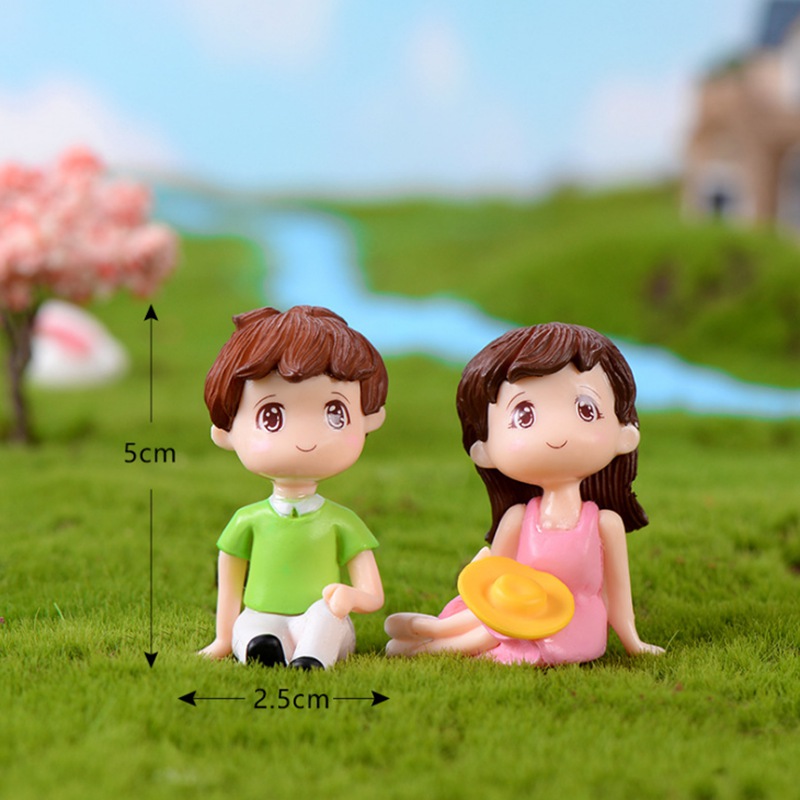 Set 2 mô hình mini trang trí khu vườn