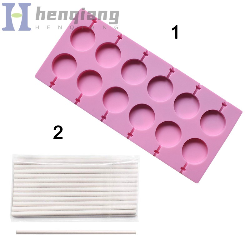 Khuôn Làm Kẹo Mút Hình Tròn Bằng Silicone