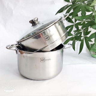 (Grab/Now) Bộ Nồi Xửng Hấp HT/Fata Cook 28cm Cao Cấp