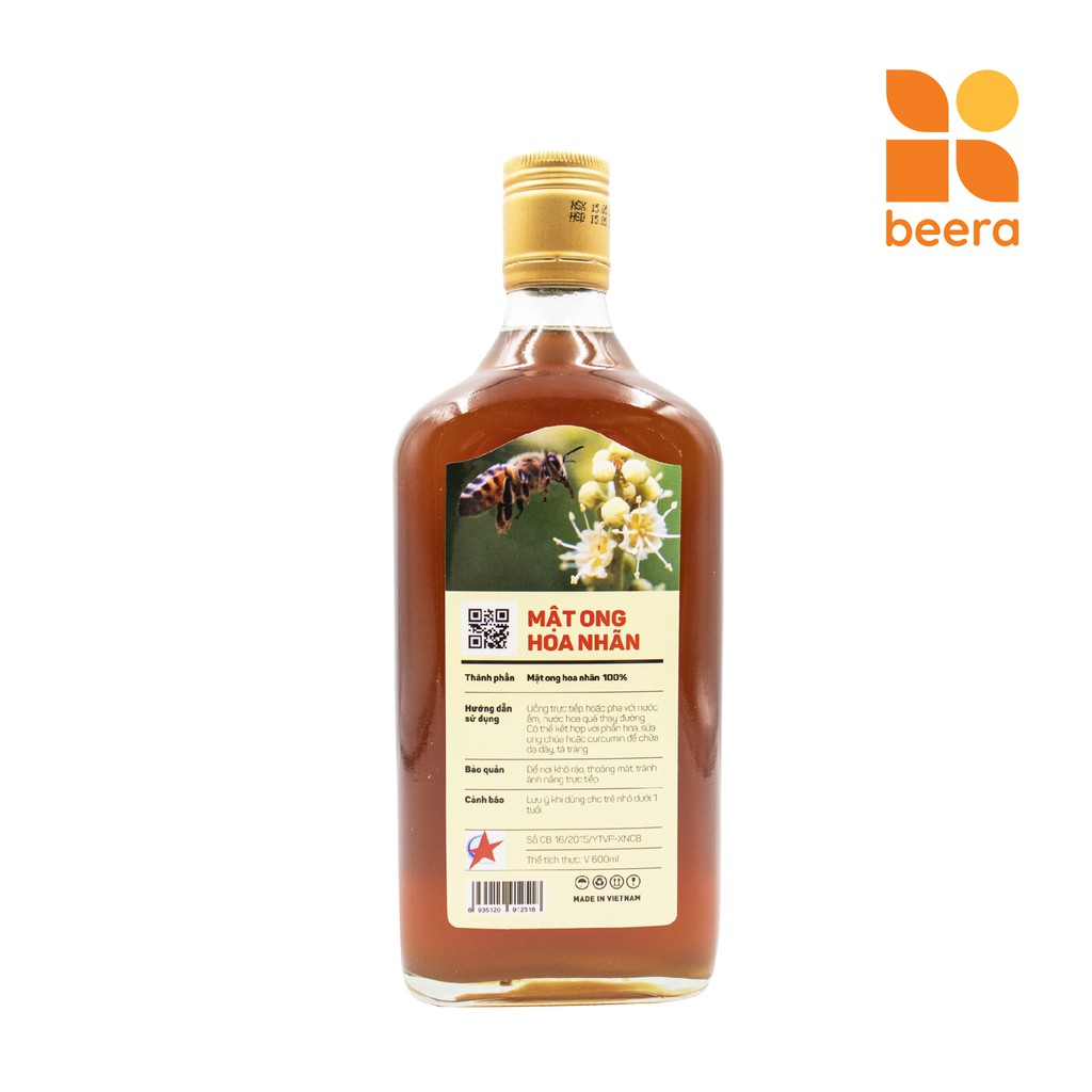 Mật ong nguyên chất hoa nhãn ONG TAM ĐẢO Honeco Beera hỗ trợ giảm cảm, làm lành vết thương (860g)
