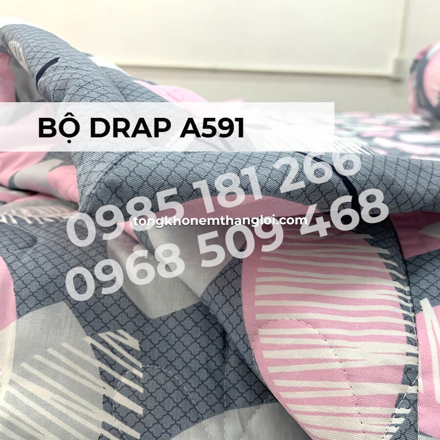 [Ảnh Thật] A591 - Bộ Drap Cotton 4 món Thắng Lợi Chính Hãng