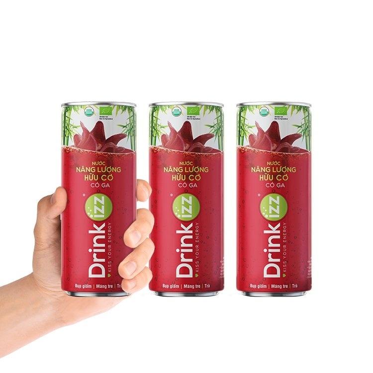 Nước Tăng Lực Tự Nhiên Hữu Cơ Drinkizz 250ml, Nước Uống Organic