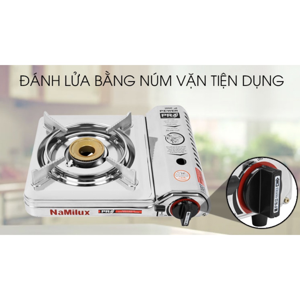 BẾP GAS DU LICH NAMILUX PL-2013AS,TOÀN THÂN INOX, DÒNG CAO CẤP, NẤU NHANH, ÍT HAO GAS