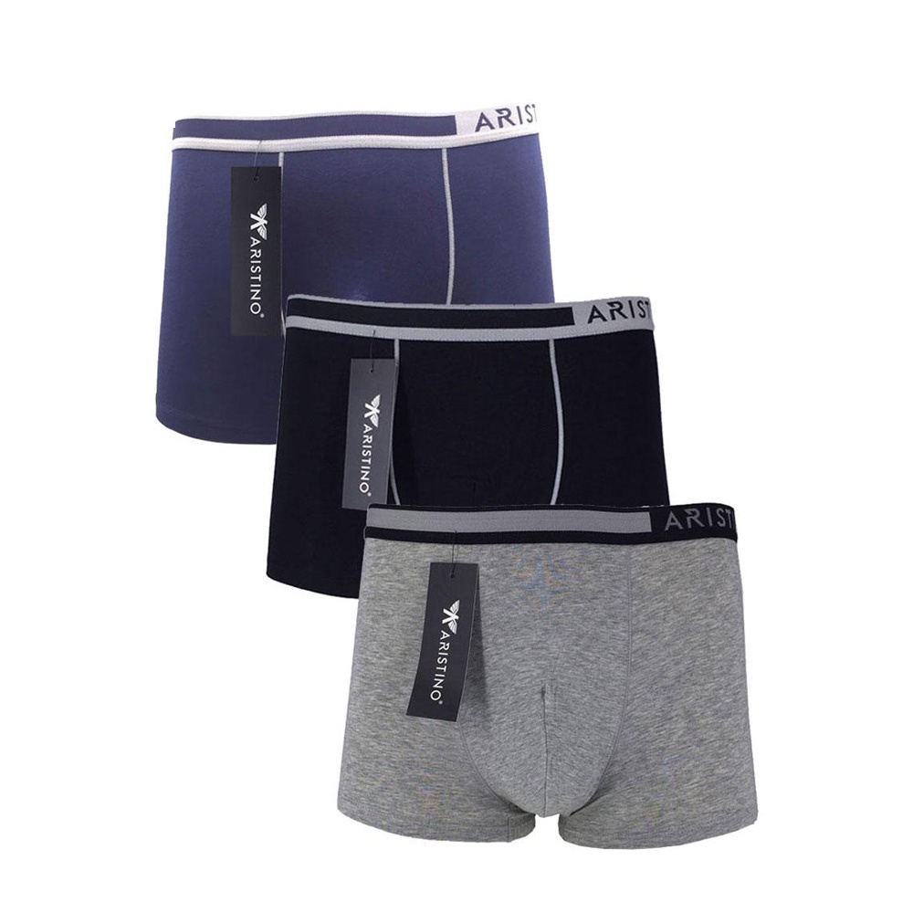 Combo 3 chiếc quần lót Boxer thời trang Aristino ABX 16 03 chất liệu Cotton, kháng khuẩn