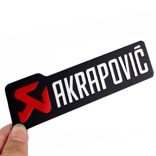 Tem logo nổi AKRAPOVIC dán trang trí xe sm