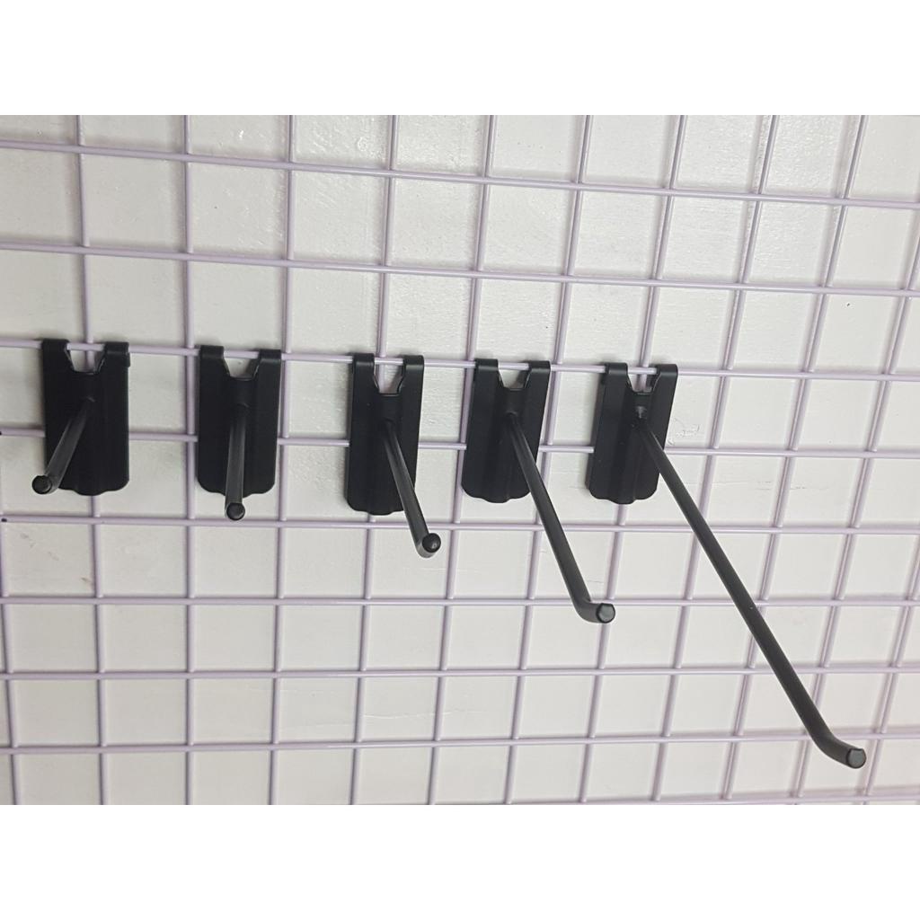 Móc treo lưới sắt vuông sơn tĩnh điện 25cm - Móc treo hàng sơn tĩnh điện 25cm màu đen