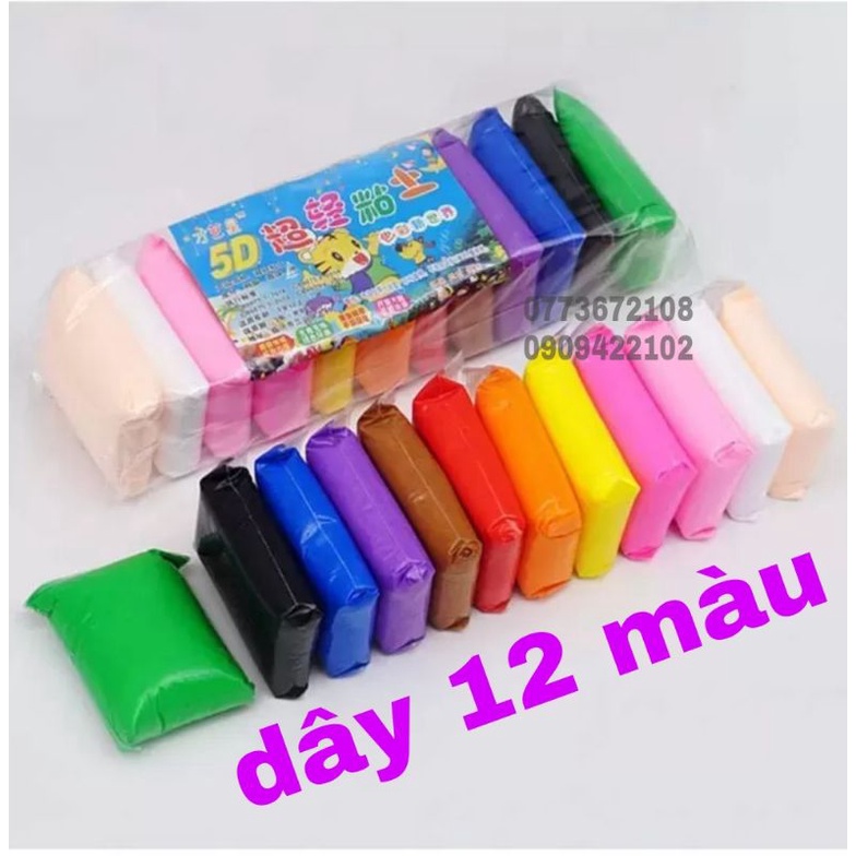 Đất sét nhật , Cát động lực , Magic clay 12 màu