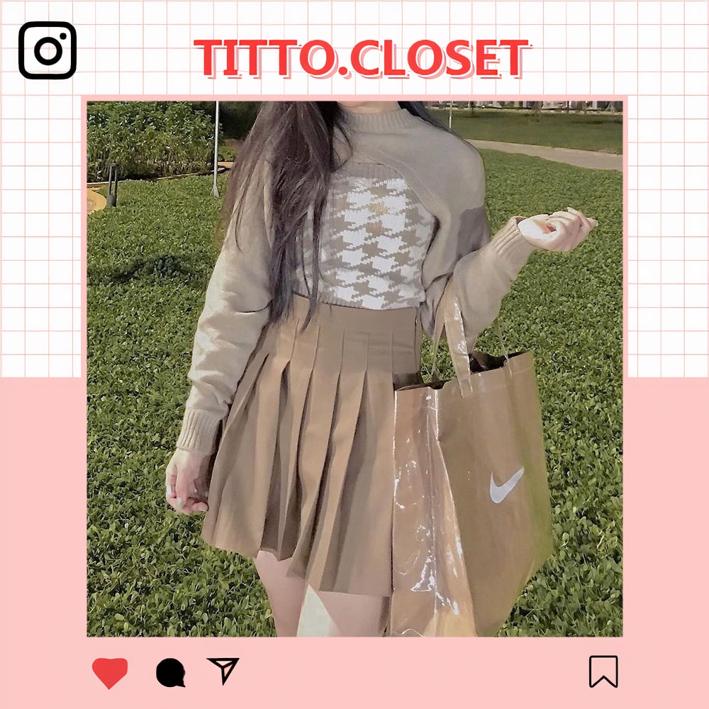 Set Áo Len Hai Dây Bản To - Titto Closet