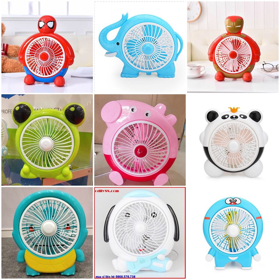 Quạt hộp hình thú mini để bàn (nhiều mẫu) | BigBuy360 - bigbuy360.vn