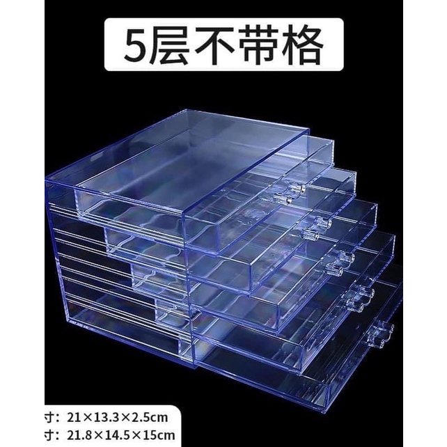 Tủ mica 5 tầng đựng phụ kiện Nail