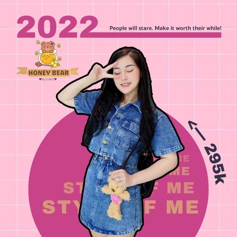 SET BỘ ĐI CHƠI - ÁO SƠ MI DENIM KÈM CHÂN VÁY CÓ GẮN GẤU DỄ THƯƠNG CAO CẤP - CÓ SIZE - HB031 vs HB029