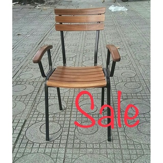 Ghế gỗ khung sắt sale mẫu