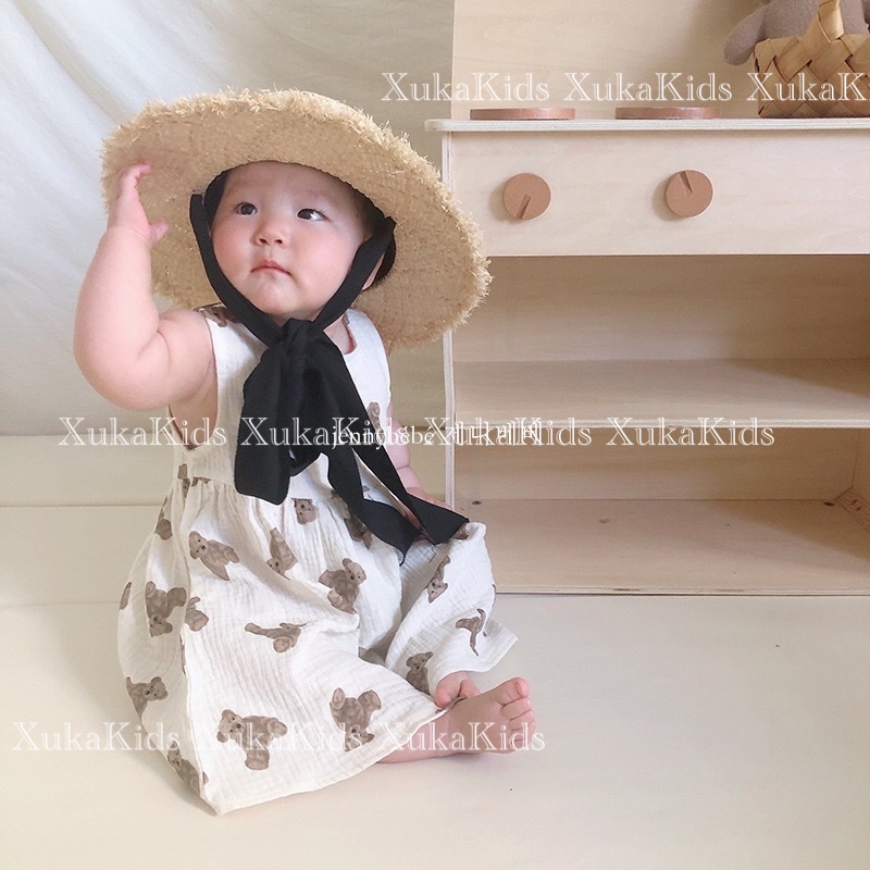 Quần Áo Trẻ Em [Jenny] Quần Áo Gấu Nâu Bodysuit + Váy + Quần + Chăn Gấu Nâu cho bé
