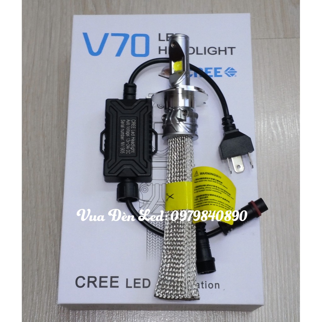 Model 2021 - 01 Bóng đèn Led CREE XHP70 V70 - Tùy chọn chân H4 , M5 và HS5