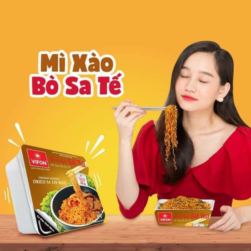 MÌ XÀO KHAY CÓ GÓI SỐT MÌ TƯƠNG ĐEN ( có thể ăn chay) - MÌ HẢI SẢN - MÌ BÒ SA TẾ