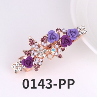 Kẹp Tóc Nơ Đính Đá Pha Lê 6cm Phong Cách Hàn Quốc