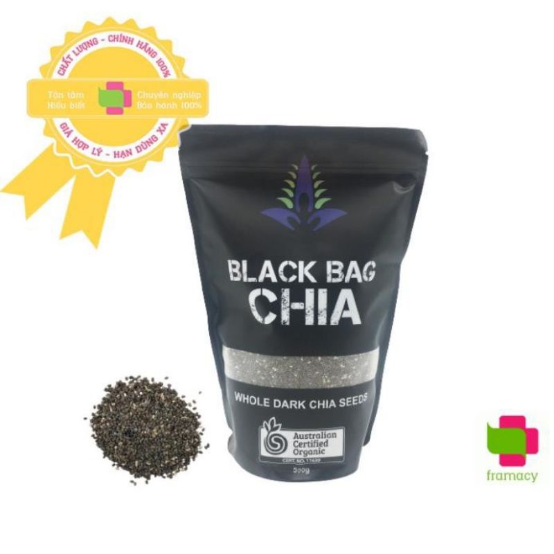 HẠT CHIA ĐEN ÚC BLACK BAG CHIA - TÚI 500G