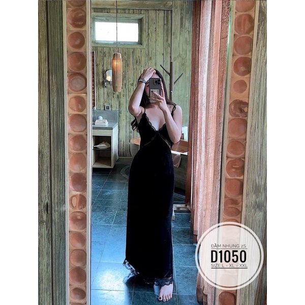 Bigsize Đầm nhung 2S D1050