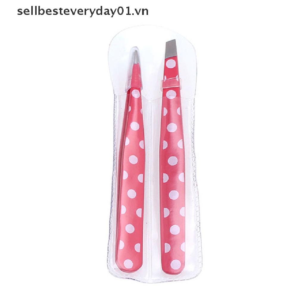 Set 2 Dụng Cụ Tẩy Lông Bằng Thép Không Gỉ Họa Tiết Da Báo / Chấm Bi Dễ Thương